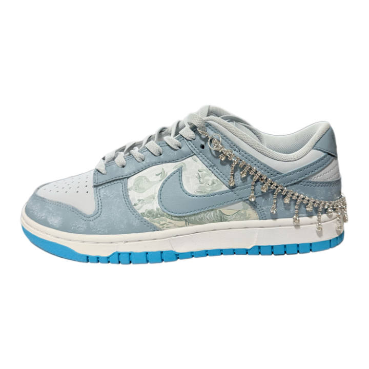 Nike Nike Dunk Retro Skyline Leather Low top Skateboard Shoes Men's White Blue