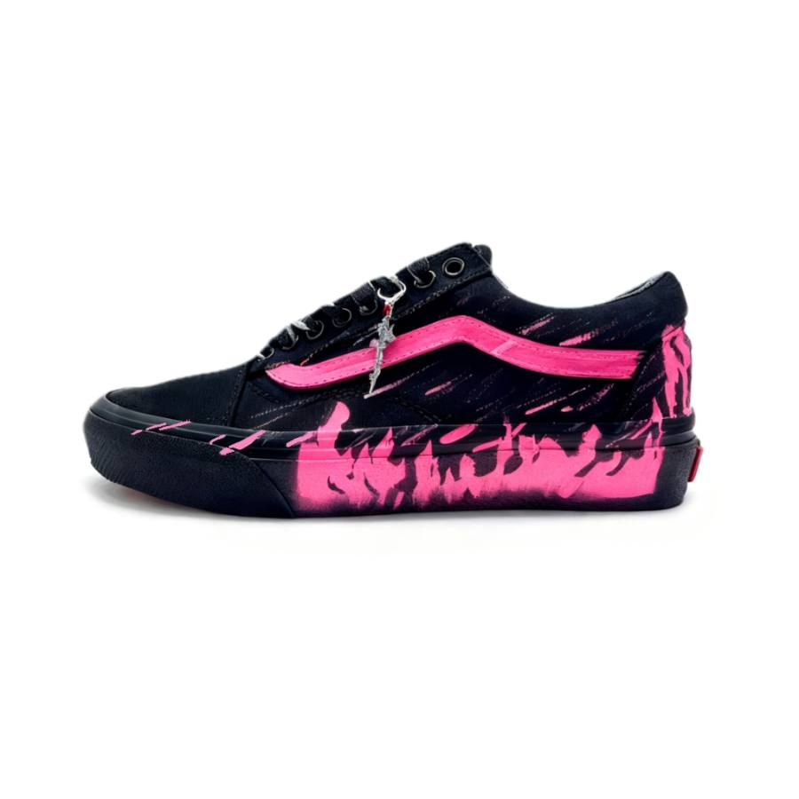 Vans Old Skool Pink Spark Low top Skateboard Shoes Unisex Black Pink