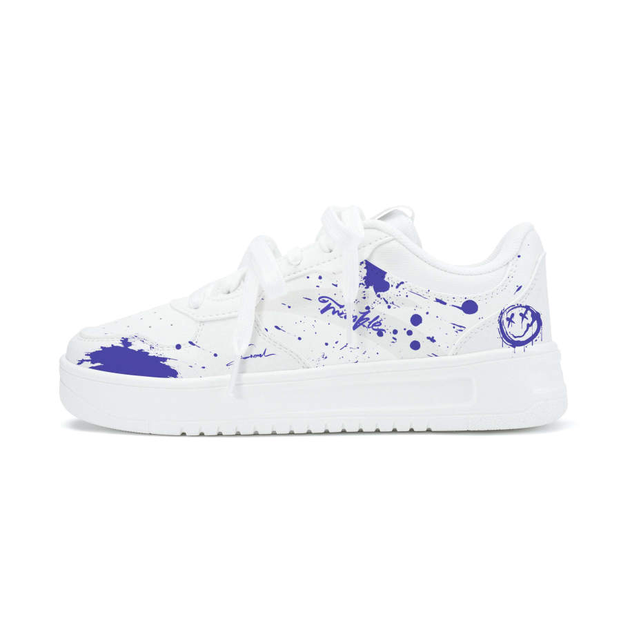 ANTA Easy Skateboard Shoes Women's Low Top White/Blue