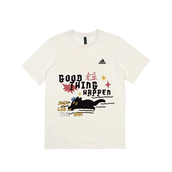 Adidas Adidas MUST HAVES T Shirts Unisex White Crew Neck Moderate