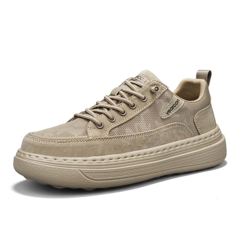 YEARCON Trendy Fashion Vintage Versatile Lightweight Breathable Mesh Anti Stinky Feet Low top Skateboard Shoes Men's