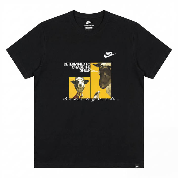 Nike Nike Sportswear T Shirts Unisex Black Crew Neck Moderate