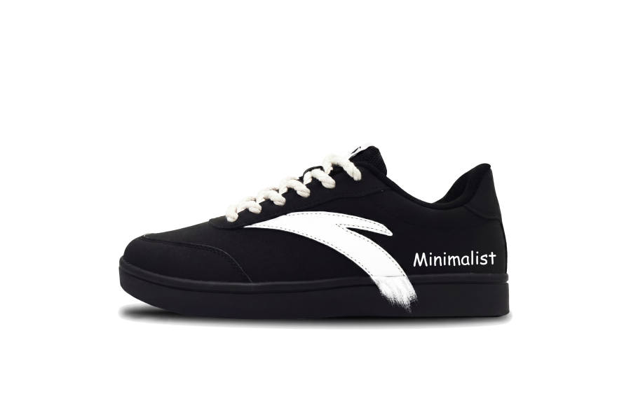 Anta Active Abrasion Resistant Lightweight Low top Skateboard Shoes Men's Black White