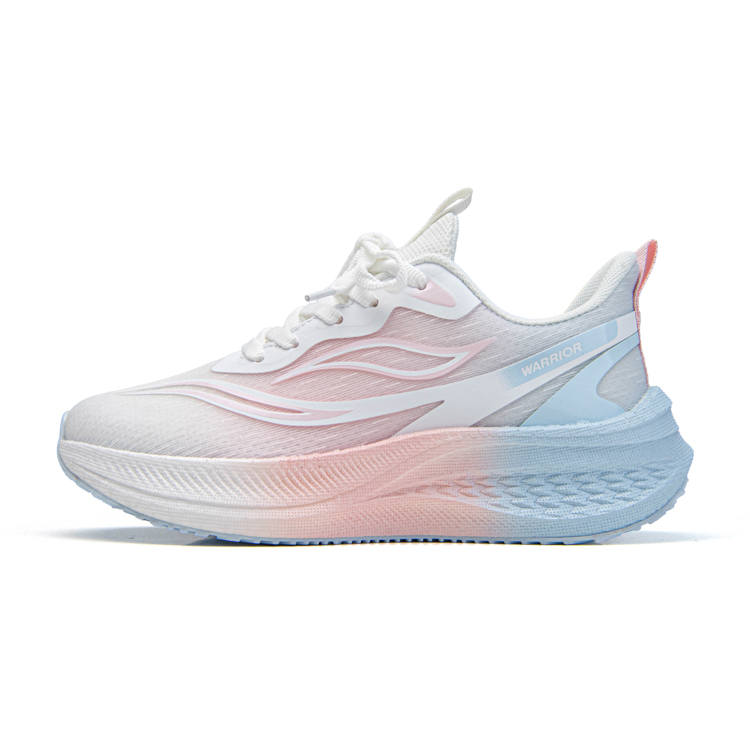 WARRIOR Running Shoes Women's Low Top Pink White Dusty Blue