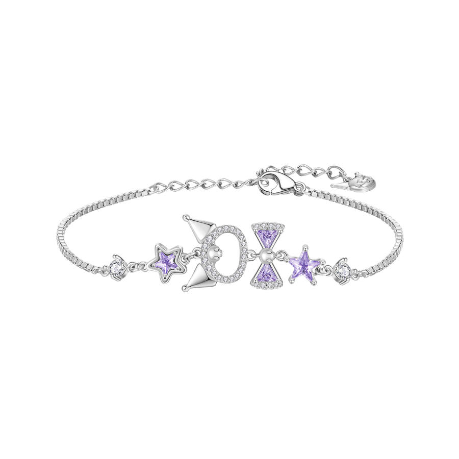 Sanrio Kuromi Artificial Gemstone Bracelets Women's