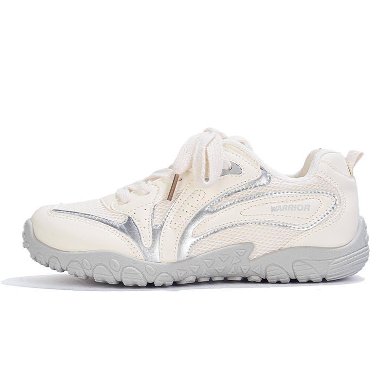 WARRIOR Casual Shoes Women's Low Top Beige Silver