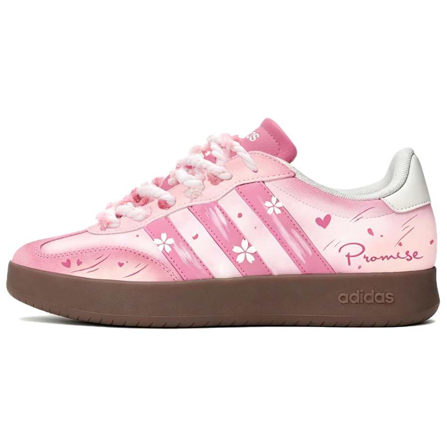Adidas Adidas BARREDA German Army Trainers Unisex Low Top Pink/White