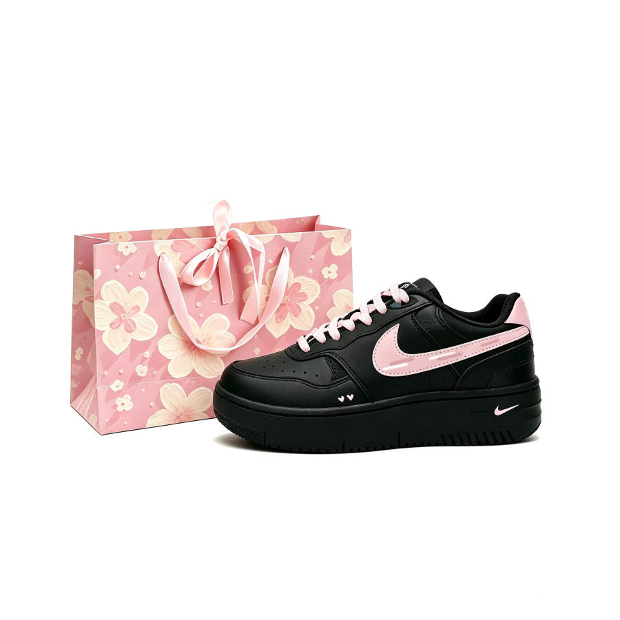 Nike Nike Gamma Force Peach Peak Synthetic Leather Abrasion Resistant Low top Skateboard Shoes Women's Black