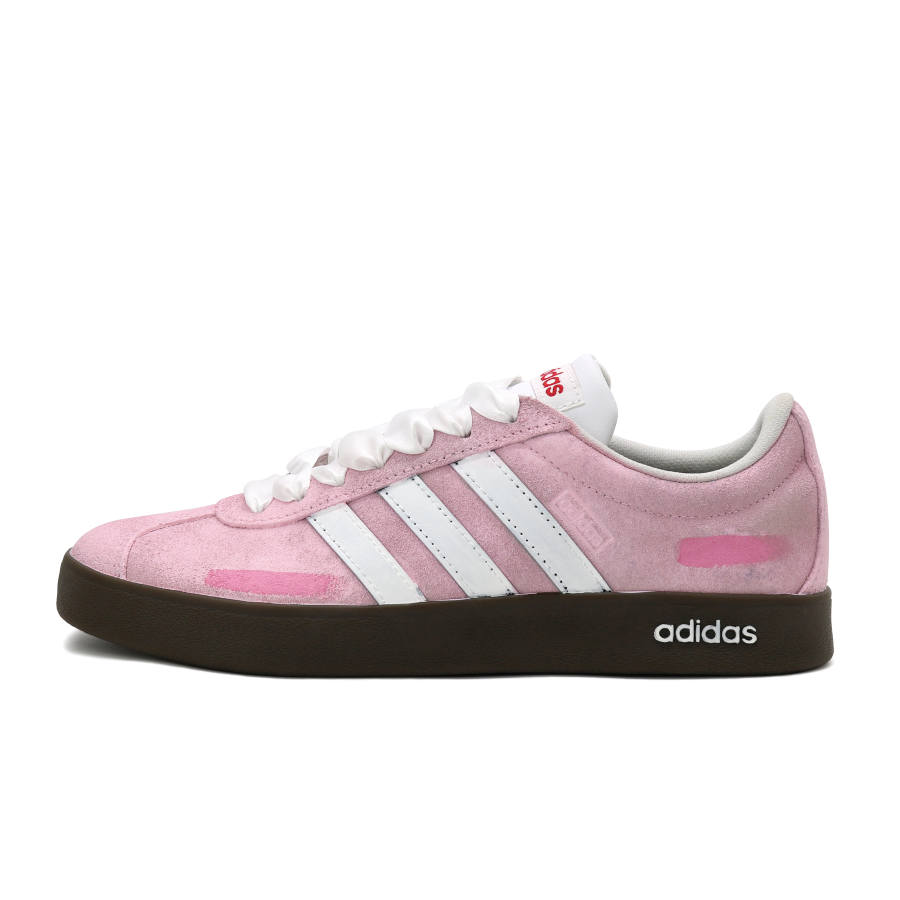 Adidas Adidas Vl Court Classic Wild Berry Soda German Army Trainers Unisex Pink/White