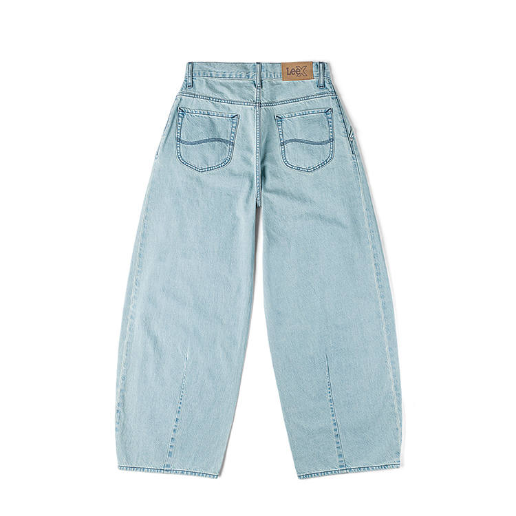 Lee Lee Jeans Unisex Light Blue Moderate Wide Leg Pants