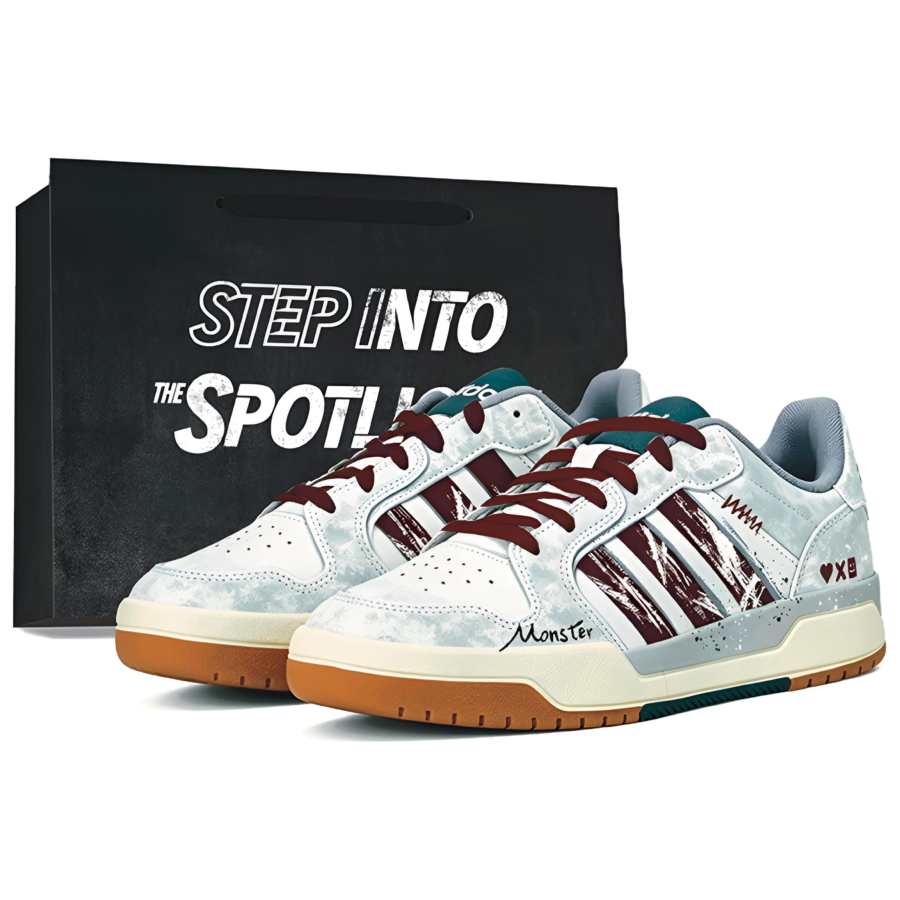 Adidas Adidas ENTRAP Sunny Day Journal Slip Resistant Abrasion Resistant Low top Skateboard Shoes Unisex Gray White Red