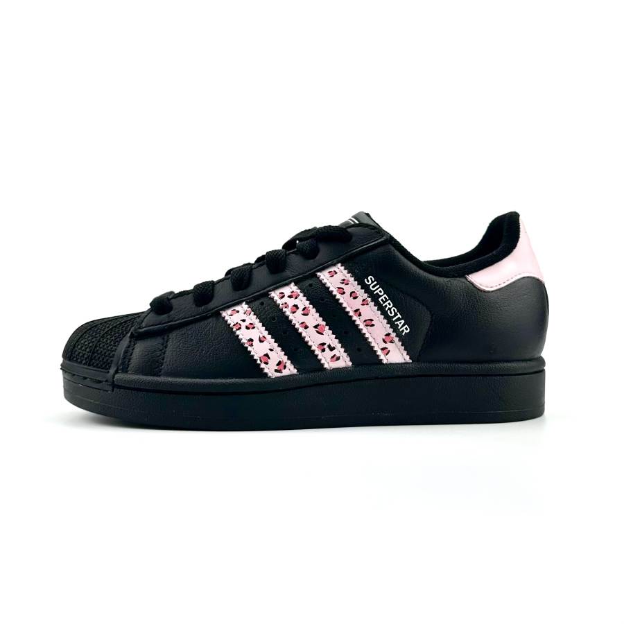 Adidas Originals Superstar 2 Leopard Print Sweetheart Leather Abrasion Resistant Support Low top