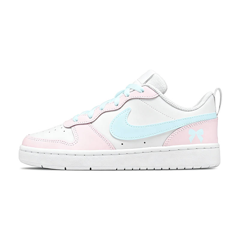 Nike Nike Court Borough Skateboard Shoes Unisex Low Top White, Pink, Blue