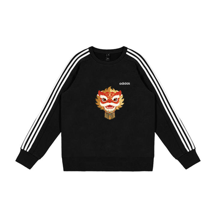 Adidas Adidas Sweatshirts Men's Black Crew Neck Moderate Regular