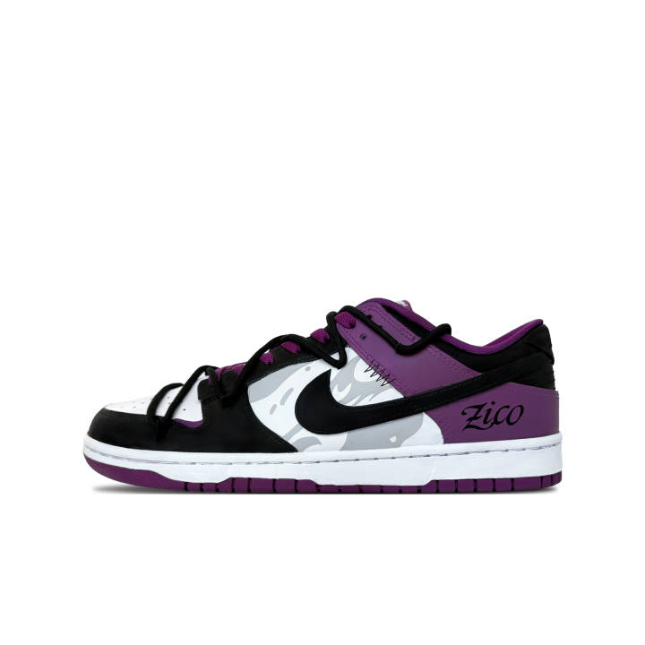 Nike Nike Dunk Purple Black Blade Abrasion Resistant Low top Skateboard Shoes Men's Black Purple