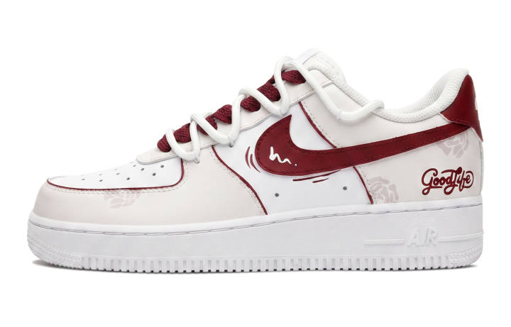 Nike Nike Air Force 1 Skateboard Shoes Unisex Low Top Red/Beige/White