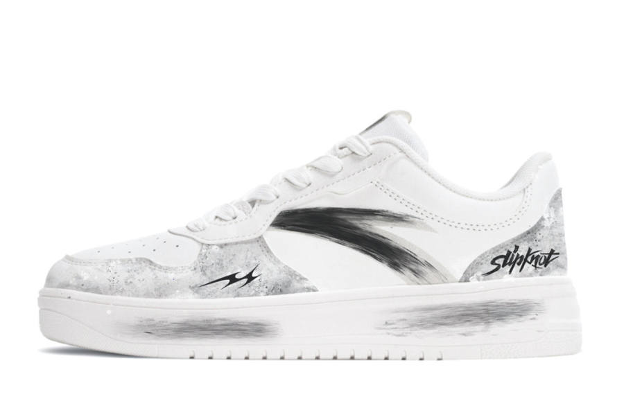 Anta Easy, Ink Wash, Ink Cloud Dye Cushioning Slip Resistant Low top Skateboard Shoes Men's Black Gray
