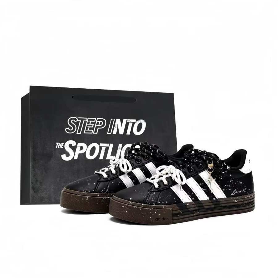 Adidas Adidas Daily 4.0 Slip Resistant Abrasion Resistant Low top Skateboard Shoes Unisex Black