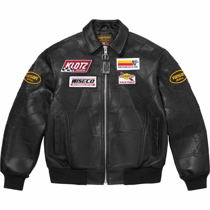 Supreme Supreme X VANSON LEATHERS, INC. USA SS26 Leather Jackets Unisex Lapel Moderate