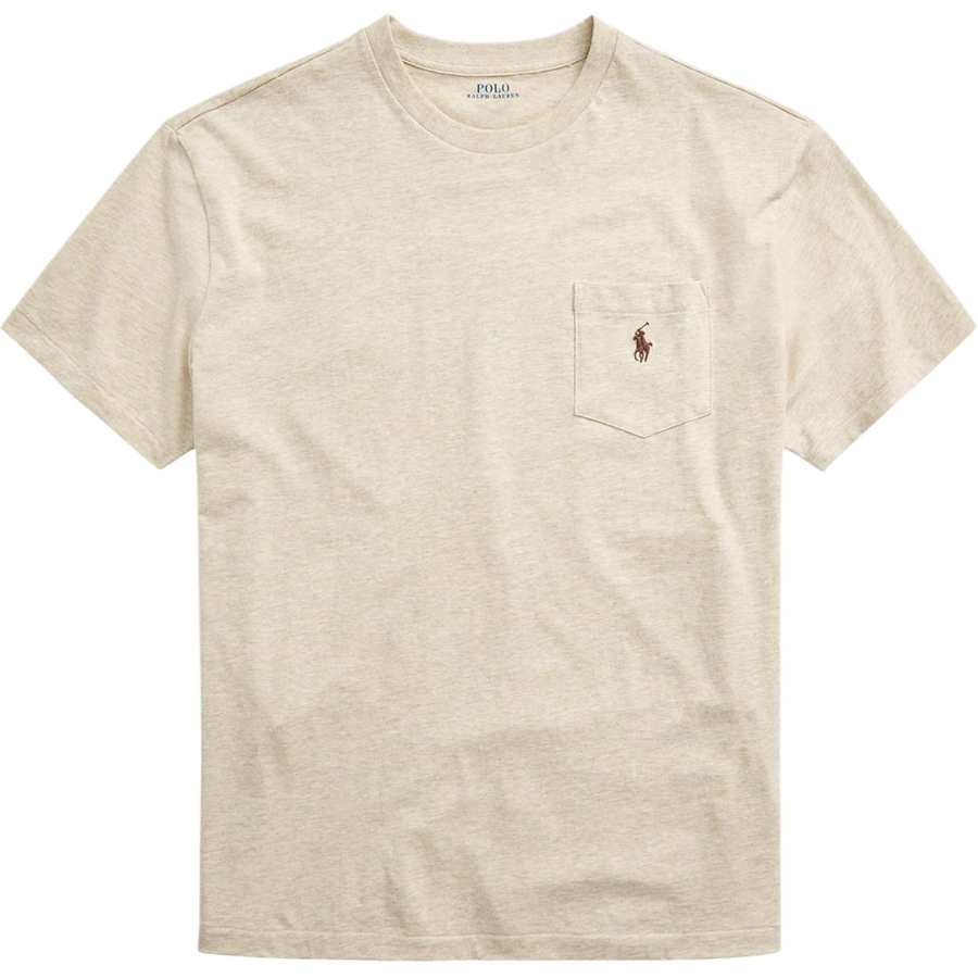 Polo Ralph Lauren T Shirts Men's Light Umber Crew Neck Moderate Straight Fit