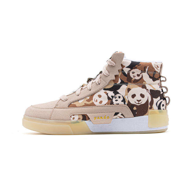 PEAK Taichi Panda Canvas Fleece Lined Trendy Graffiti Fashion Thermal Cushioning Slip Resistant