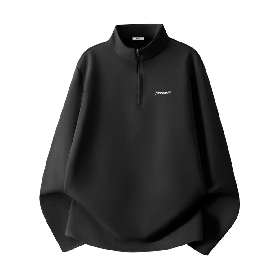 MINISO T Shirts Unisex Stand Collar Moderate Heavyweight