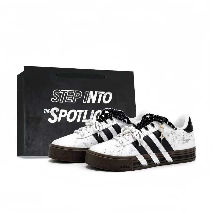 Adidas Adidas Daily 4.0 Slip Resistant Abrasion Resistant Low top Skateboard Shoes Unisex White