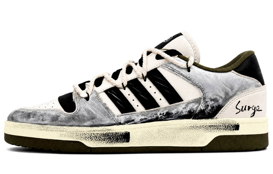 Adidas Adidas BREAK START Skateboard Shoes Unisex Low Top Black, White, Gray