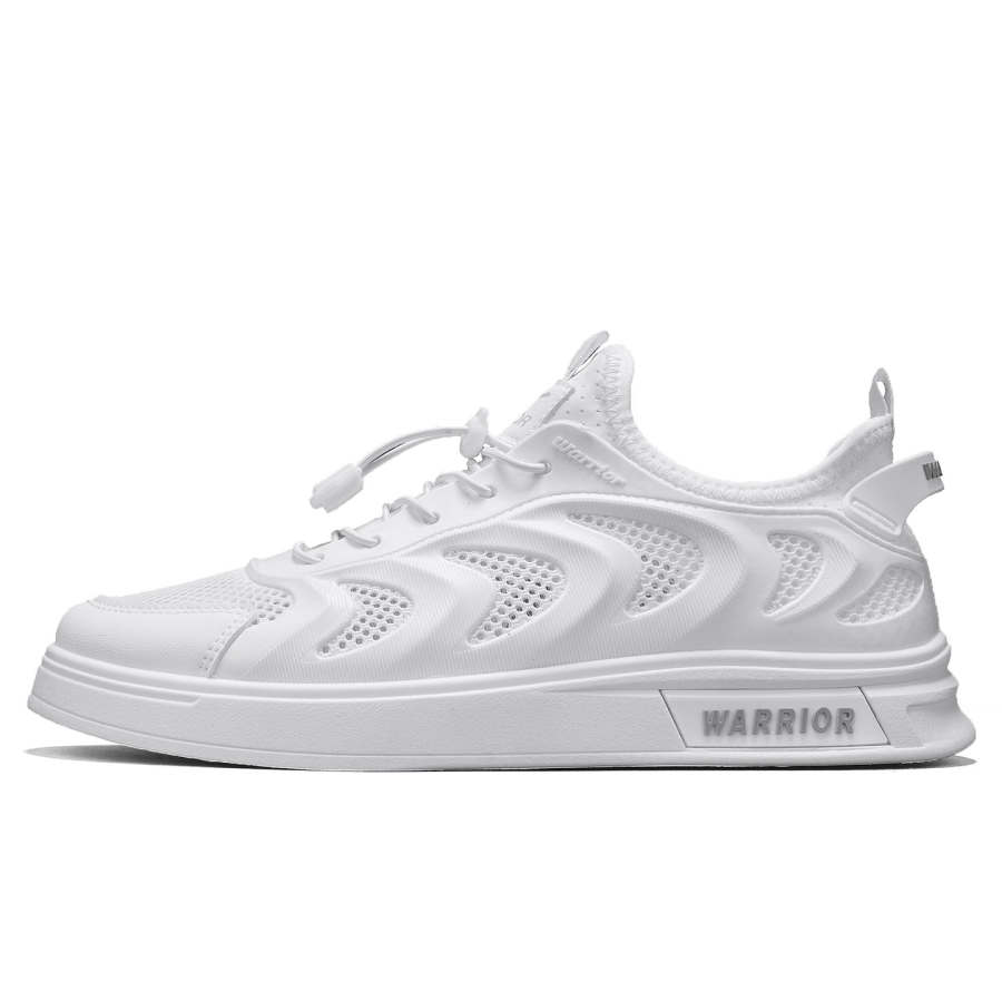 WARRIOR WARRIOR Skateboard Shoes Men's Low Top Black, Beige, White
