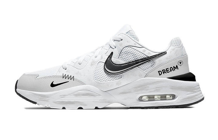 Nike Nike Air Max Fusion Synthetic Leather, Leather Abrasion Resistant Low top Running Shoes Unisex Gray White