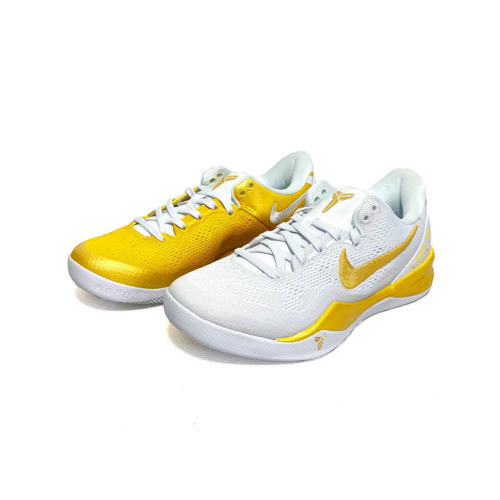 Nike Nike Kobe 8 Low top Basketball Shoes Unisex Mismatched White Gold