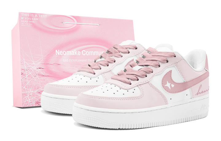 Nike Nike Air Force 1 Valentine's Day Special Offer Artificial Leather Coverage Slip Resistant Waterproof Abrasion Resistant