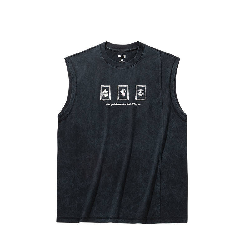 ANTA Irving Collection Tank Tops Unisex Black Crew Neck Thin