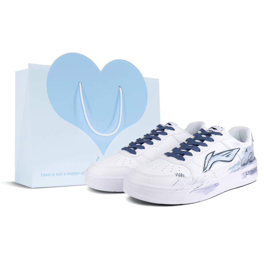 Li-Ning Li Ning Floating Boat Lightweight Abrasion Resistant Low top Skateboard Shoes Unisex Blue