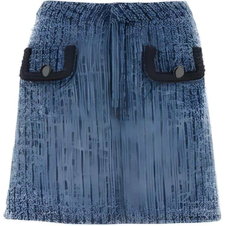 Self-portrait Self portrait Textured Denim Mini Skirt