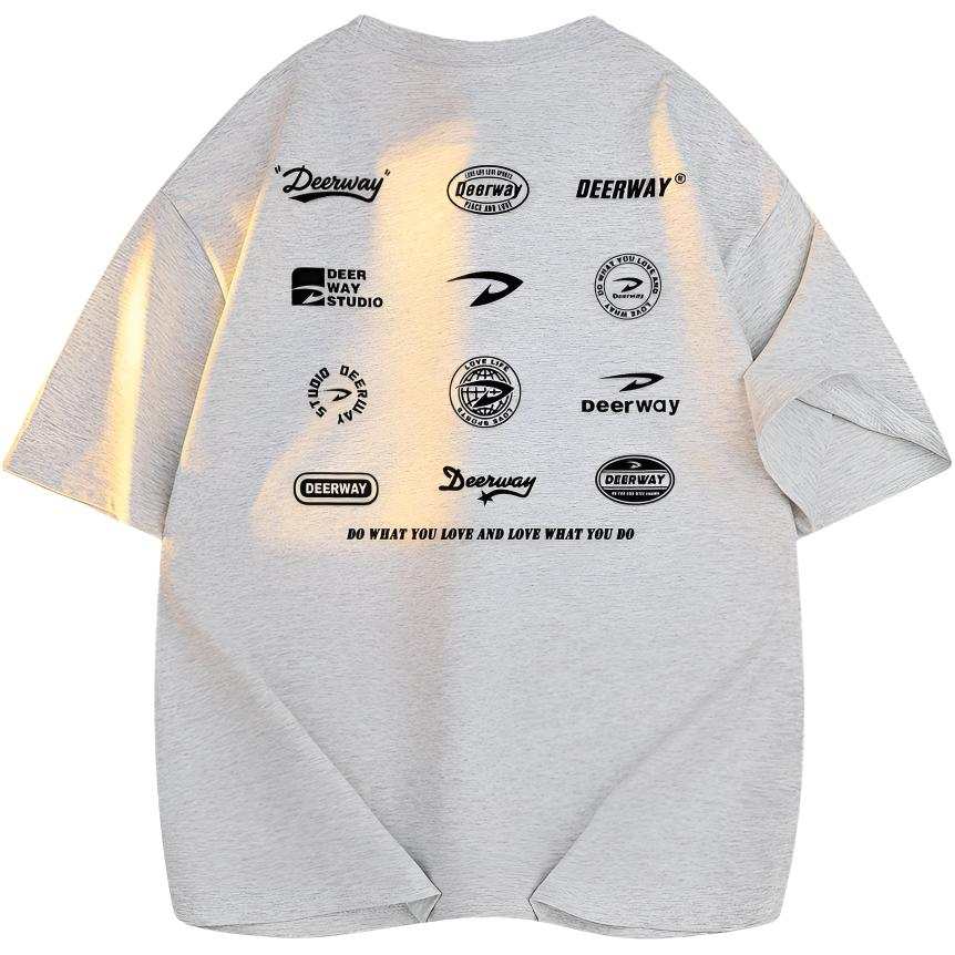 DEERWAY T Shirts Unisex Crew Neck Moderate Straight Fit