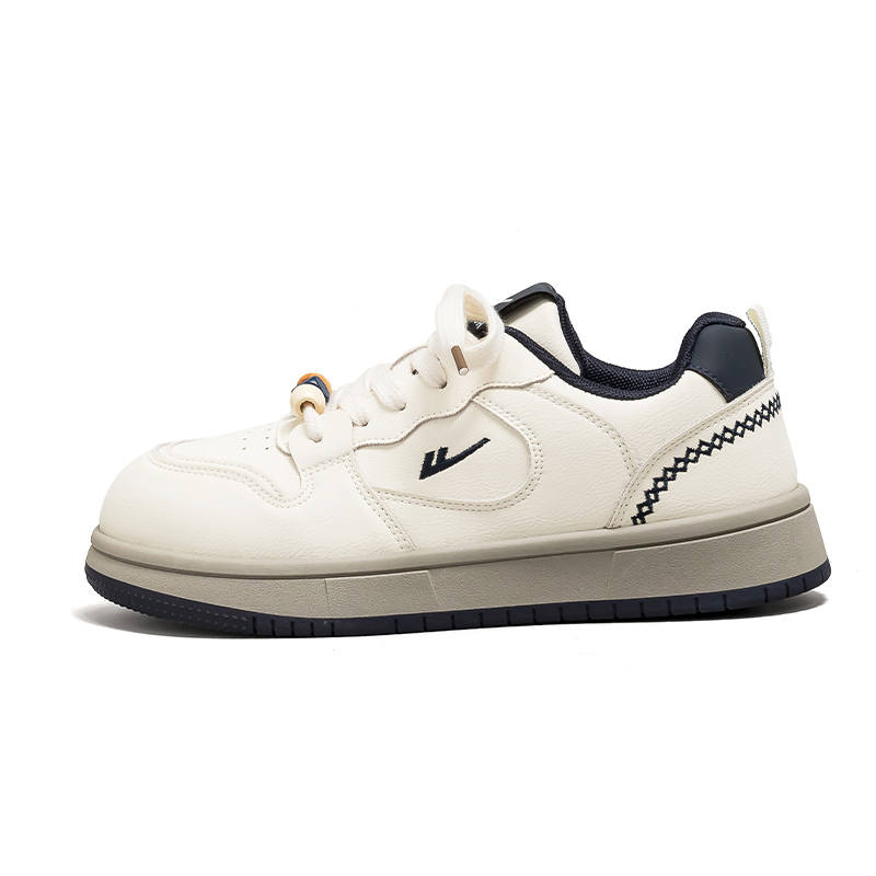 Warrior Abrasion Resistant Lightweight Slip Resistant Low top Skateboard Shoes Women's Beige Blue