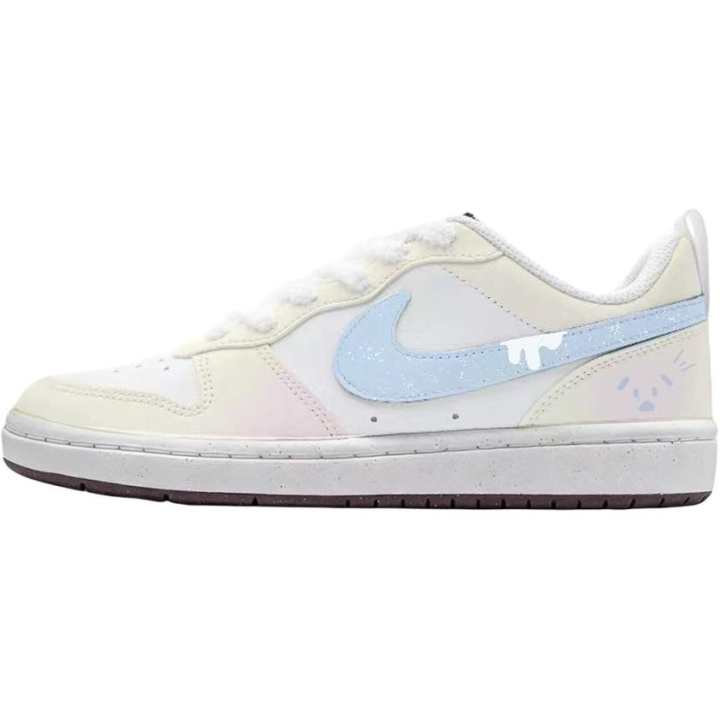 Nike Nike Court Borough Cream Frost Dream Synthetic Leather Abrasion Resistant Breathable Lightweight Cushioning Low top