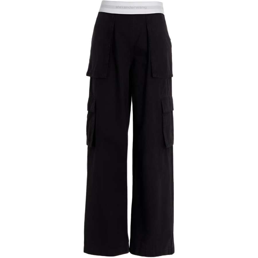 Alexander Wang Alexander Wang Wide-leg Cotton Cargo Pants