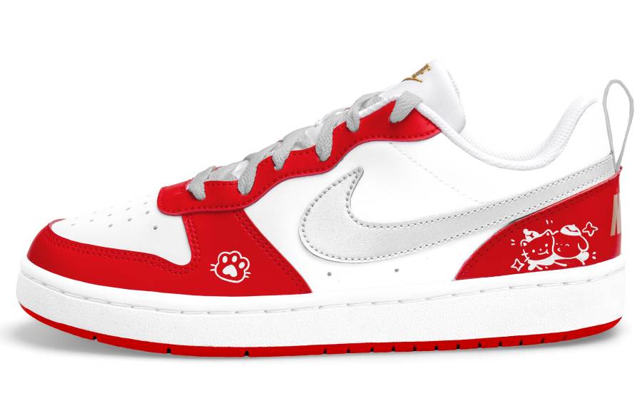 Nike Nike Court Borough Skateboard Shoes Unisex Low Top Red