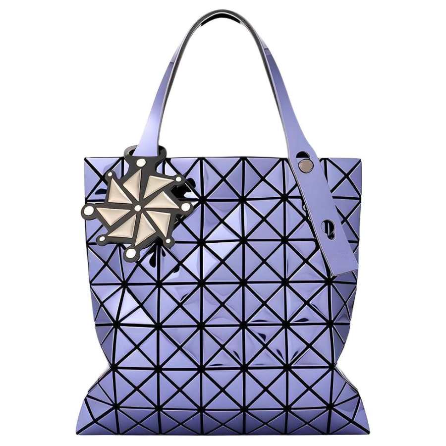 ISSEY MIYAKE Platinum Pu One Shoulder Handbag Women's Purple