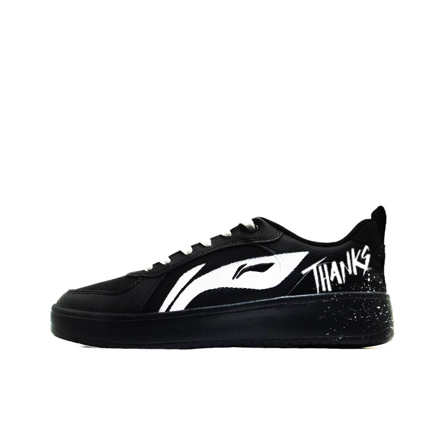 Li-Ning Li Ning Wheat Age Cushioning Abrasion Resistant Height Increasing Low top Skateboard Shoes Men's Classic White