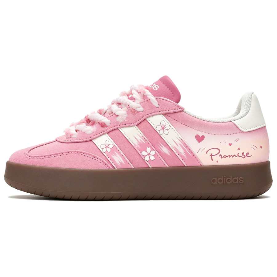 Adidas Adidas BARREDA Abrasion Resistant Low top German Army Trainers Unisex Pink White