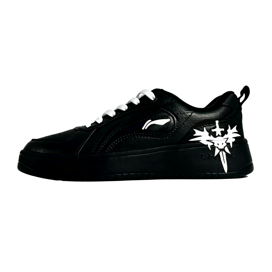 Li-Ning Li Ning Wheat Age Skateboard Shoes Men's Low Top Black/White