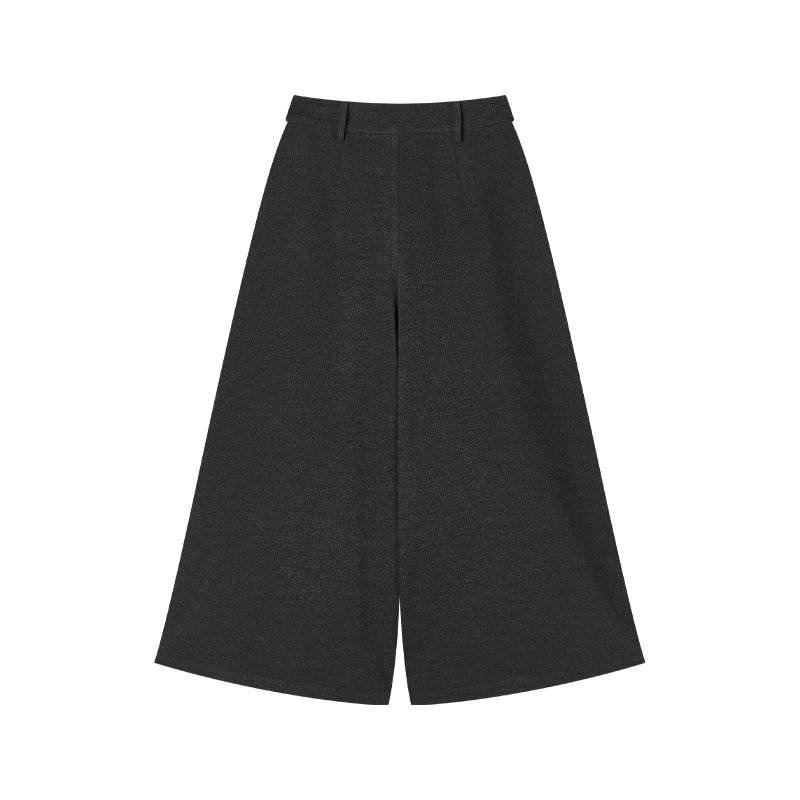 XIANGYING Casual Pants Women's Dark Gray Moderate Wide Leg Pants