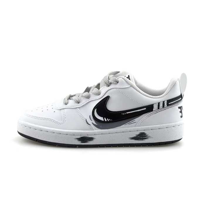 Nike Nike Court Borough Blank Ink Color Synthetic Leather Abrasion Resistant Balance Support Low top