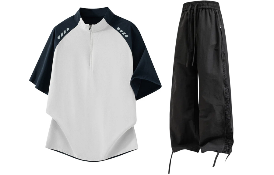 GWAF Casual Sportswear Unisex Henry Collar Moderate