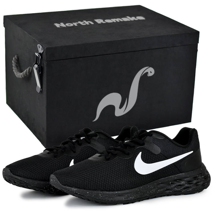 Nike Nike REVOLUTION 6 Cushioning Breathable Lightweight Low top Running Shoes Unisex Black
