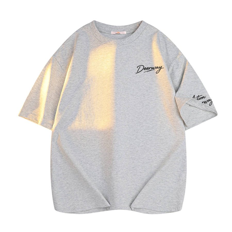DEERWAY T Shirts Unisex Crew Neck Moderate Straight Fit