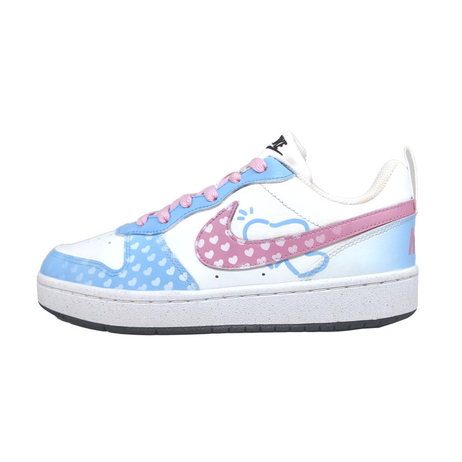 Nike Nike Court Borough Skateboard Shoes Unisex Low Top Blue White Pink Multicolor